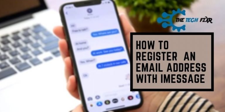 how to register an email address with imessage