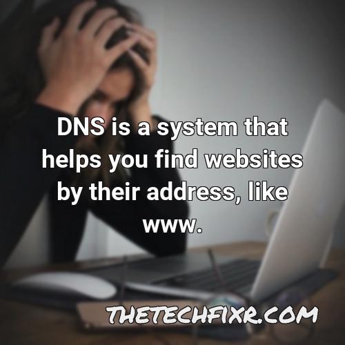 dns is a system that helps you find websites by their address like www 1