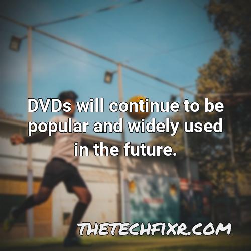 dvds will continue to be popular and widely used in the future