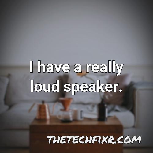 i have a really loud speaker