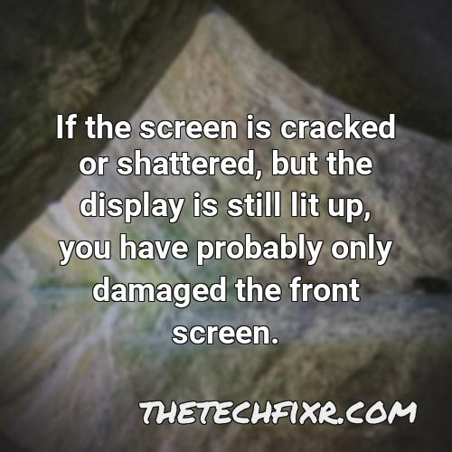 if the screen is cracked or shattered but the display is still lit up you have probably only damaged the front screen