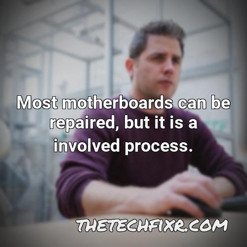 most motherboards can be repaired but it is a involved process