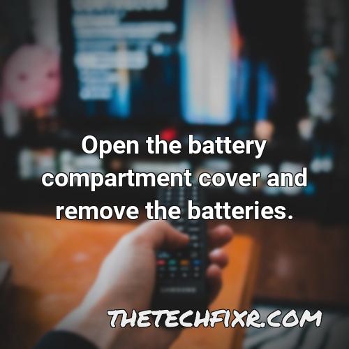 open the battery compartment cover and remove the batteries 2