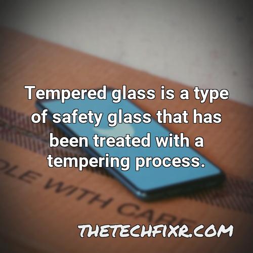 tempered glass is a type of safety glass that has been treated with a tempering process