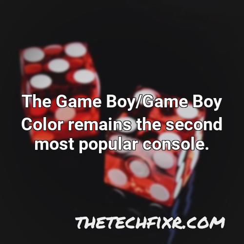 the game boy game boy color remains the second most popular console