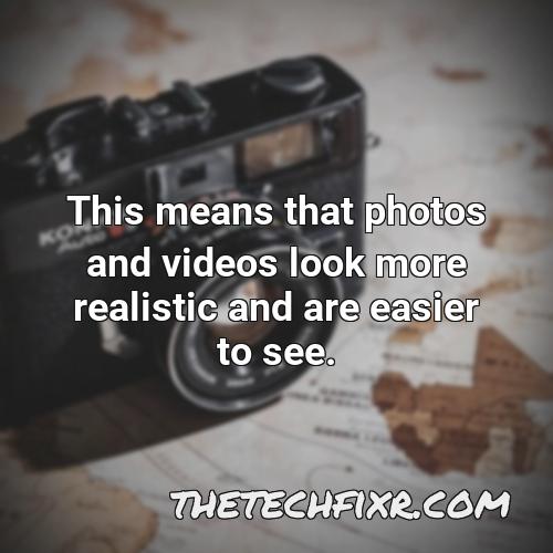 this means that photos and videos look more realistic and are easier to see